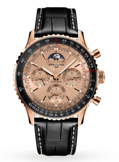 Review Breitling Navitimer B19 Chronograph 43 Perpetual Calendar 140th Anniversary Replica Watch RB19101A1H1P1 - Click Image to Close